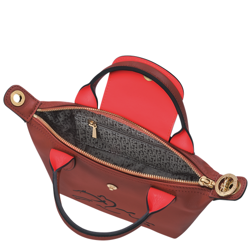 Le Pliage Xtra XS Handbag , Mahogany - Leather - View 5 of  6