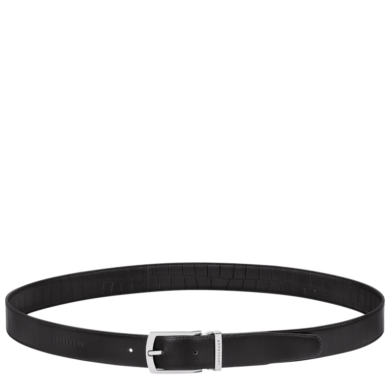 Delta Box Men's belt Black - Leather | Longchamp HK
