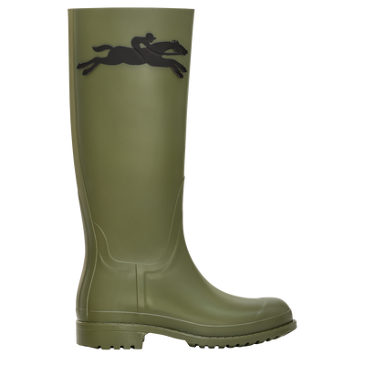 Cheval Longchamp Botas planas , PVC - Caqui