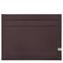 Longchamp sur Seine Kaarthouder , Mokka - Leder