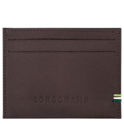 Longchamp sur Seine Card holder , Mocha - Leather