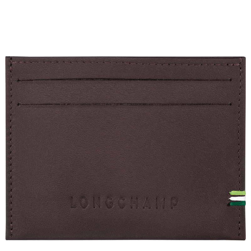Longchamp sur Seine Kaarthouder , Mokka - Leder  - Weergave 1 van  2