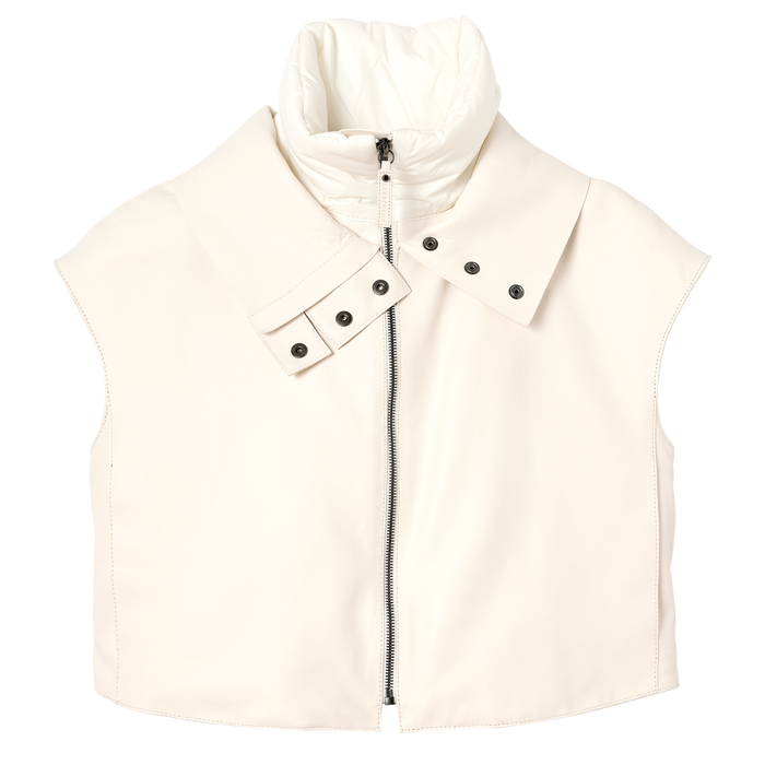 Fall-Winter 2022 Collection Sleeveless jacket, Ecru
