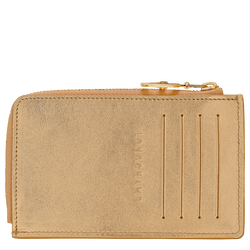 Le Pliage Xtra Card holder , Gold - Leather
