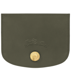 Épure Card holder , Khaki - Leather