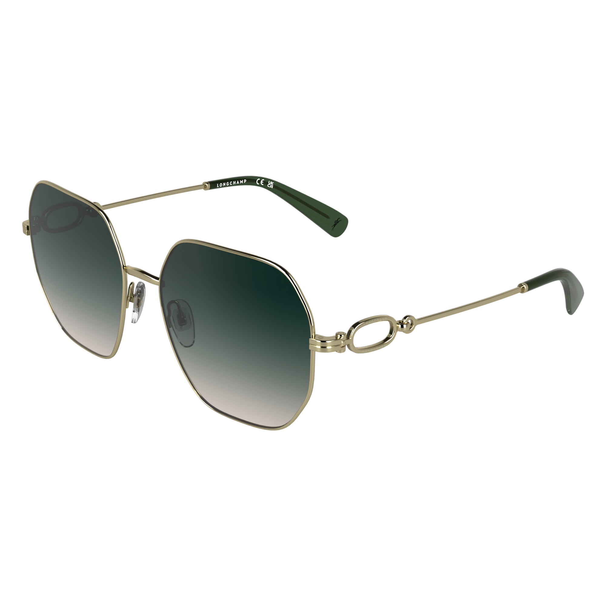 null Sunglasses, Gold/Gradient green pink