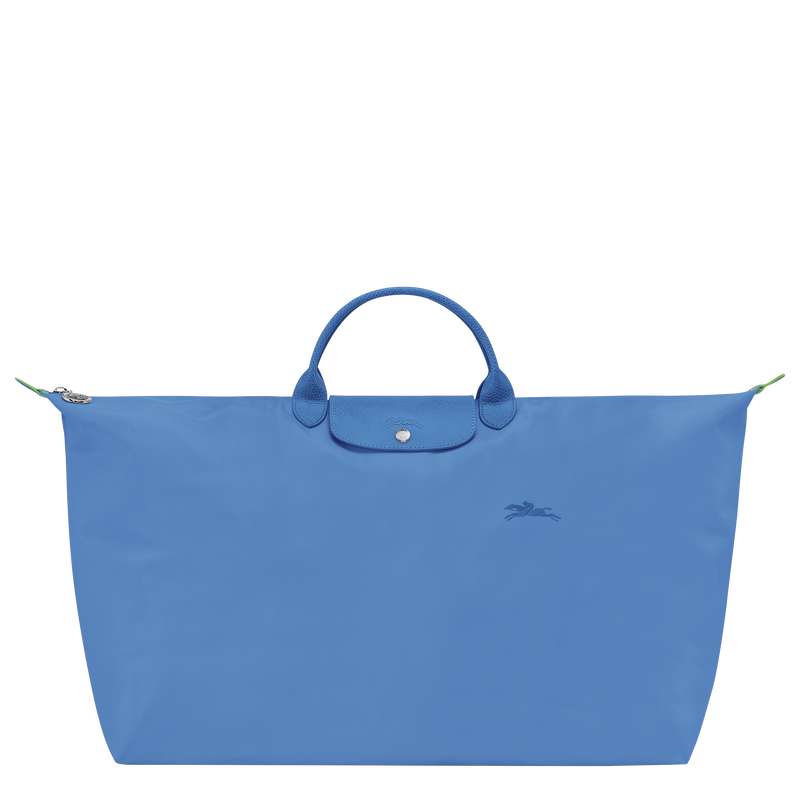 Reisetasche M Le Pliage Green , Recyceltes Canvas - Kornblumenblau  - Ansicht 1 von 6