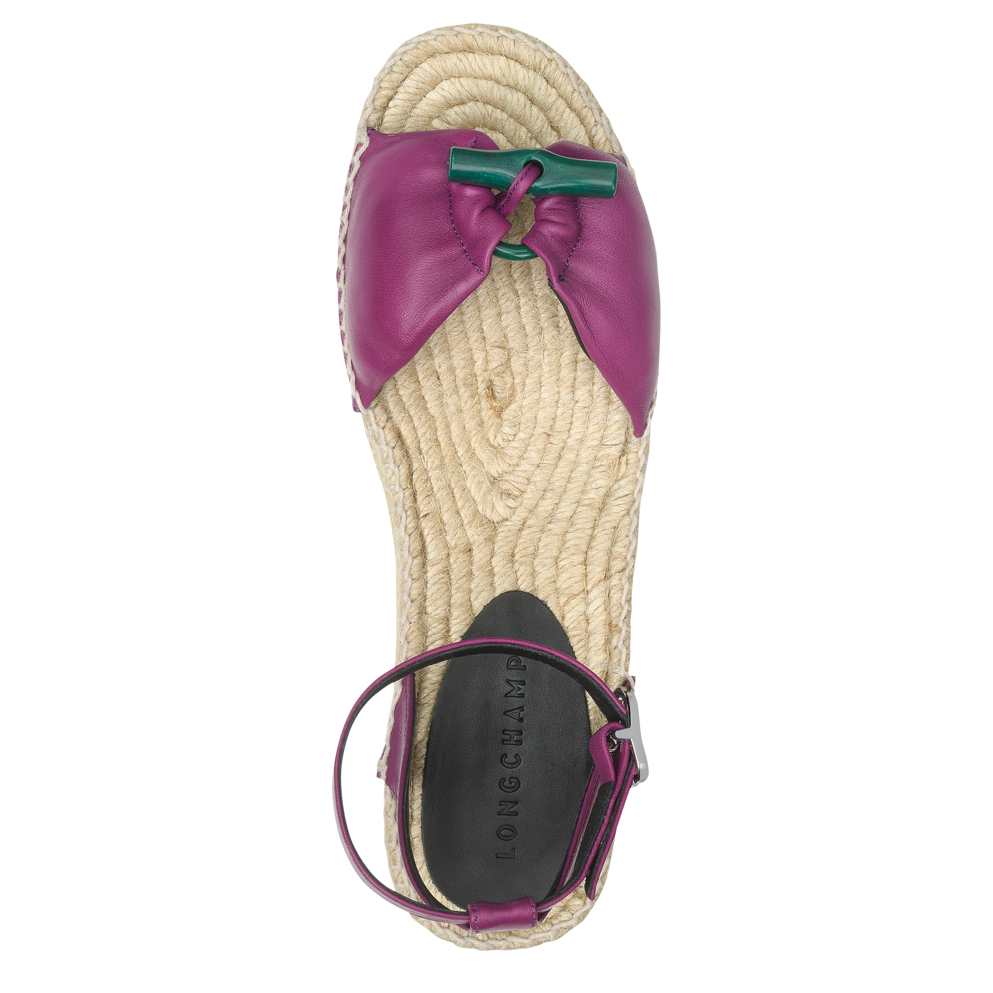 Wedge espadrilles, Plum - View 3 of
        3 - zoom in Le Roseau Wedge espadrilles, Plum