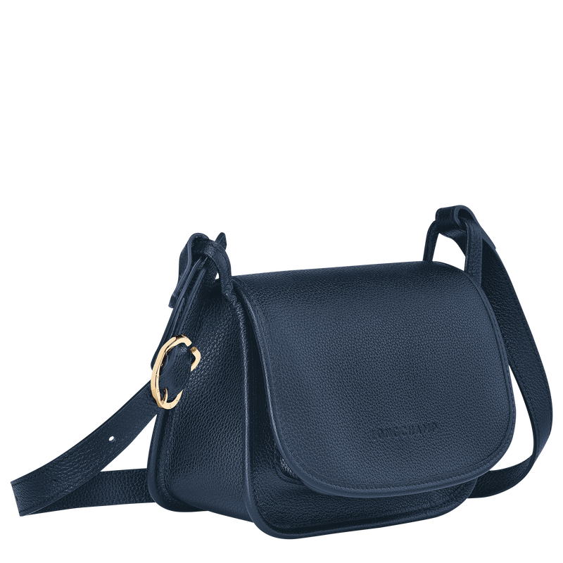 Le Foulonné S Crossbody bag , Navy - Leather  - View 3 of 5