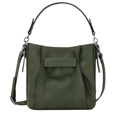 Umh&auml;ngetasche S Longchamp 3D , Leder - Khaki