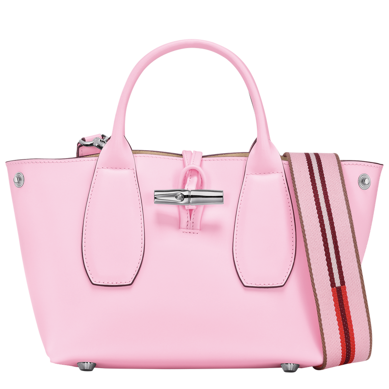 Longchamp 'Small Roseau Leather Crossbody Bag, Pink: Handbags