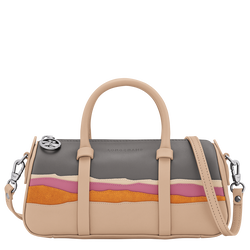 Caroline H&eacute;lain x Longchamp S Handbag , Beige - Leather
