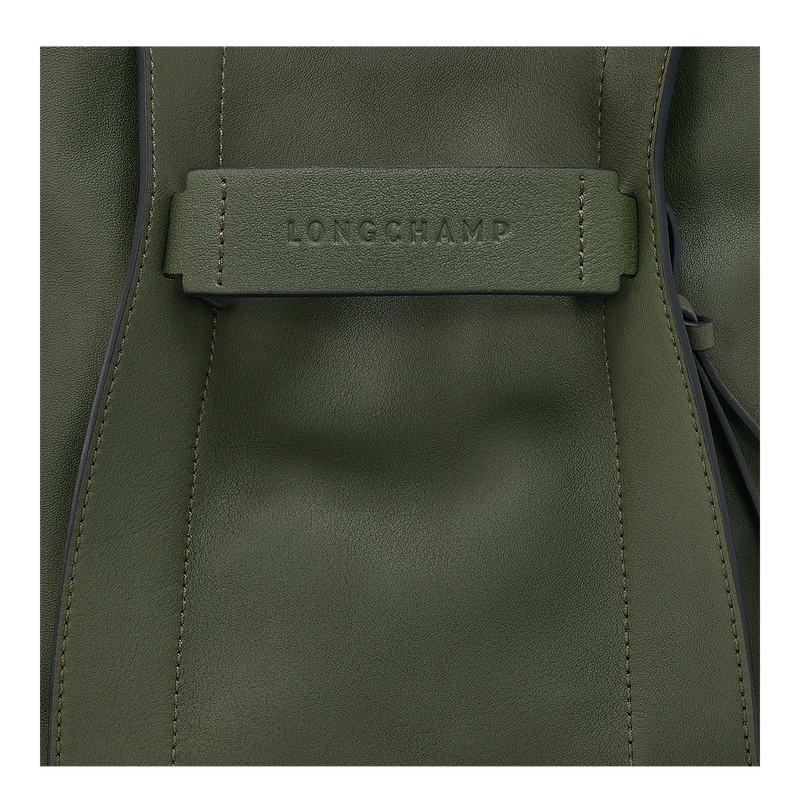 Sac bandouli&egrave;re S Longchamp 3D , Cuir - Kaki  - Vue 6 de 6