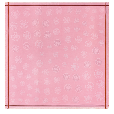 Châle La Médaille Longchamp , Coton mélangé - Rose