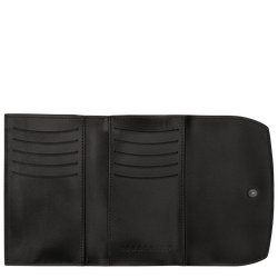 Roseau Wallet , Black - Leather