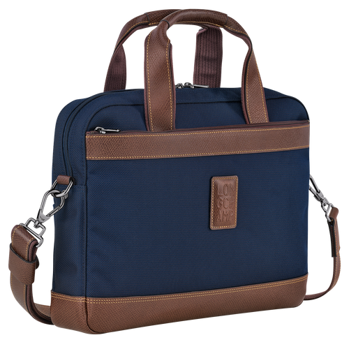 Boxford S Briefcase , Blue - Recycled canvas - View 3 of 5