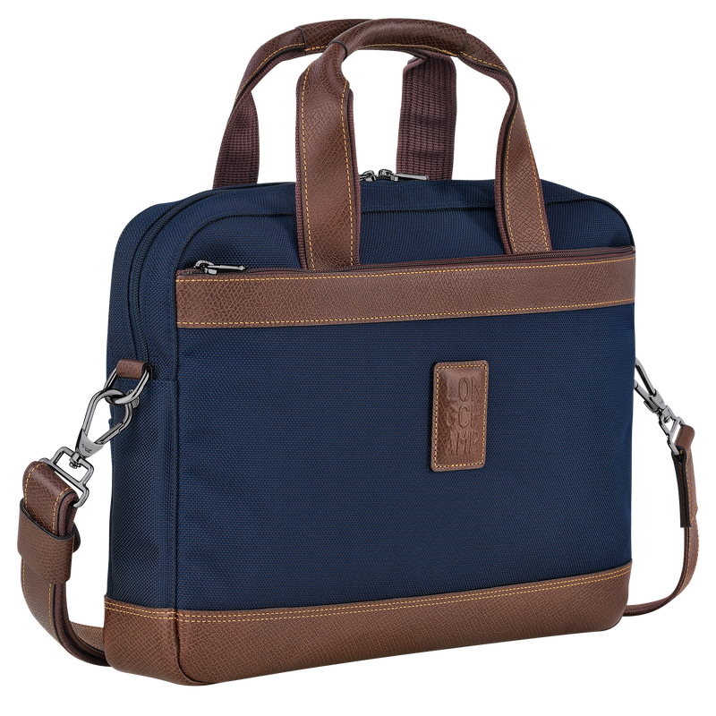 Boxford S Briefcase , Blue - Recycled canvas  - View 3 of 5