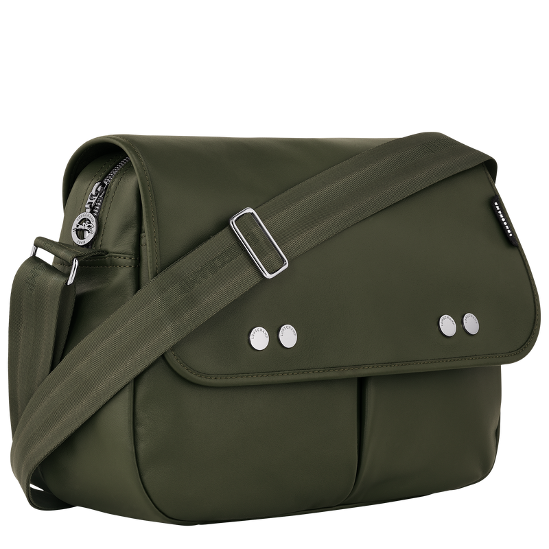 Tr s Paris M Crossbody bag Khaki Leather Longchamp CA