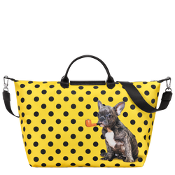 Longchamp x ToiletPaper 旅行袋 S, 黃色