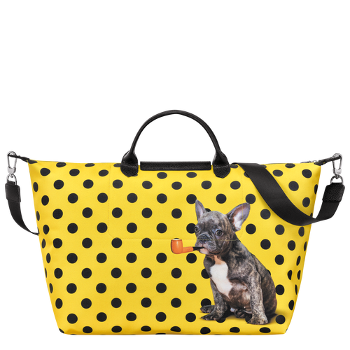 Longchamp x ToiletPaper 旅行袋 S , 黃色 - 帆布 - 查看 4 5