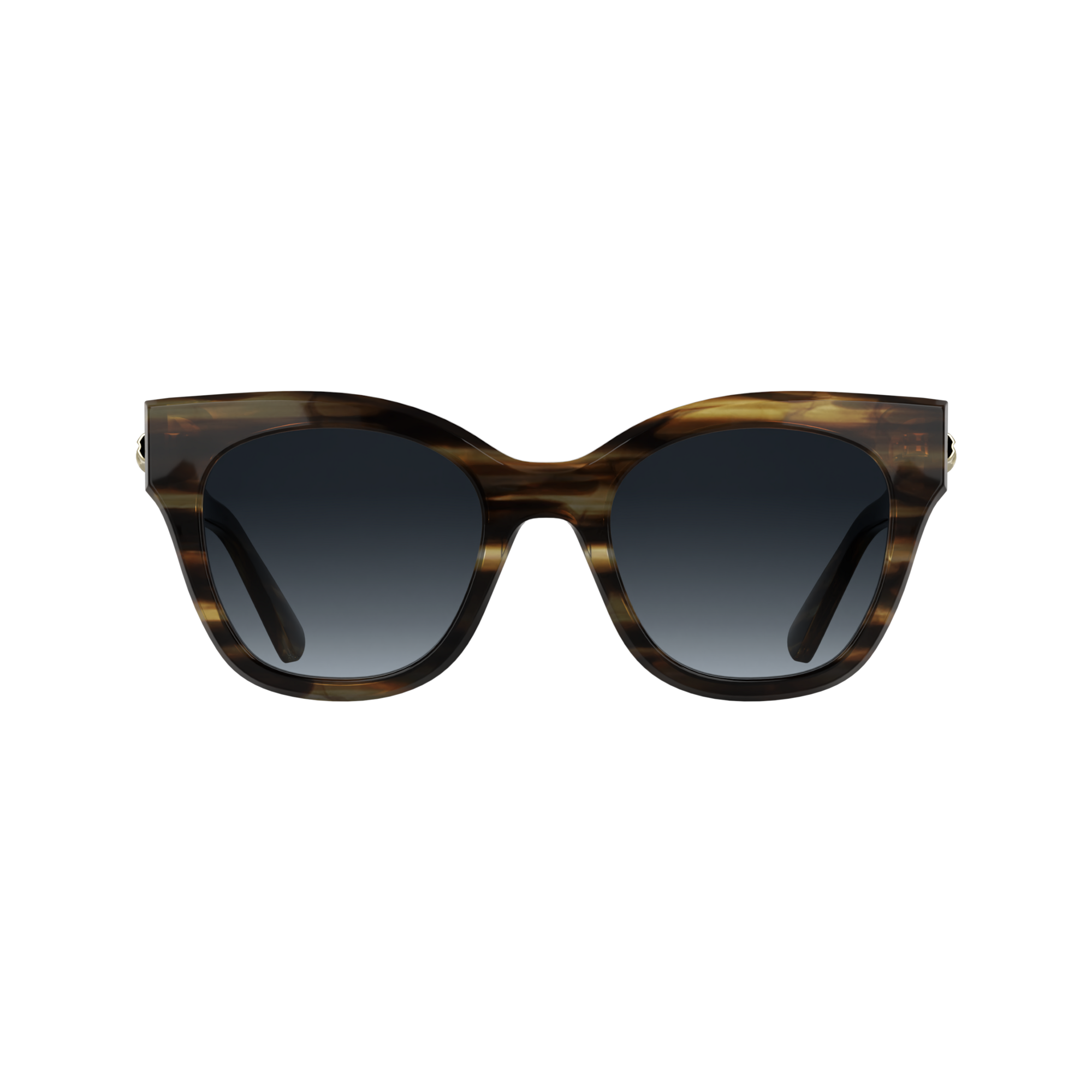 null Lunettes de soleil, Marron ray&eacute;