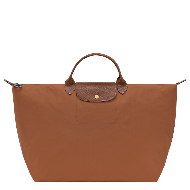 Le Pliage Original L Travel bag , Cognac - Recycled canvas  - View 1 of 7