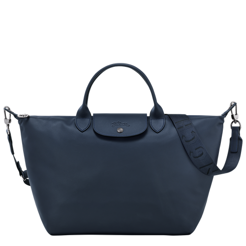 Le Pliage Xtra L Handbag , Navy - Leather - View 1 of 5