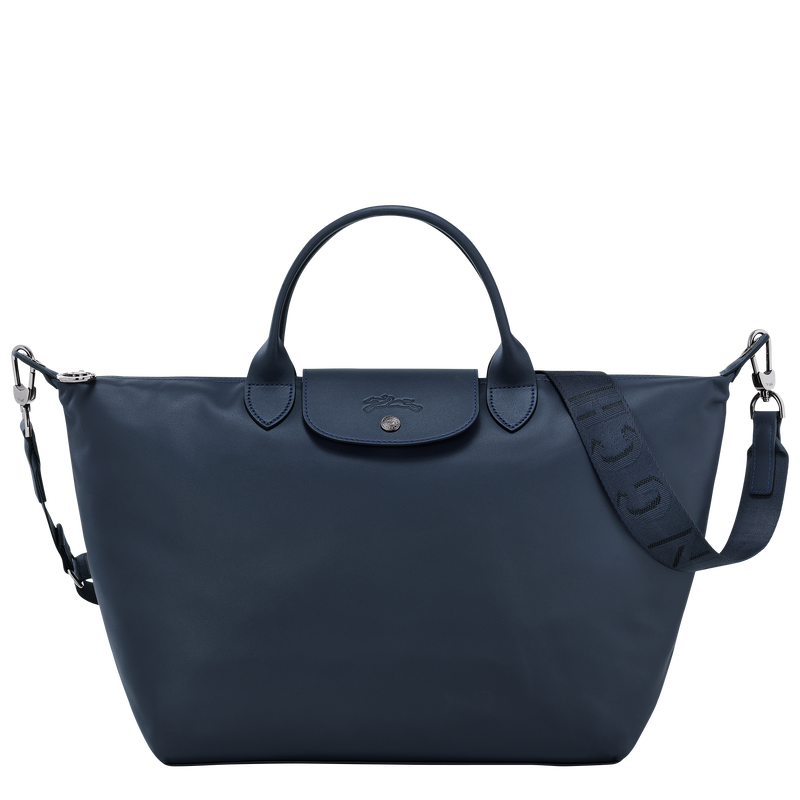 Le Pliage Xtra L Handbag , Navy - Leather  - View 1 of 5