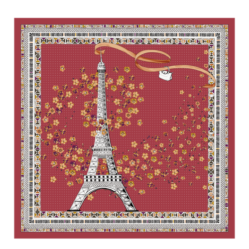 Silk Scarf, P16 Fig Silk Scarf, P16 Fig, hi-res