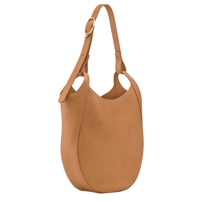 Le Foulonn&eacute; L Hobo bag , Pecan - Leather