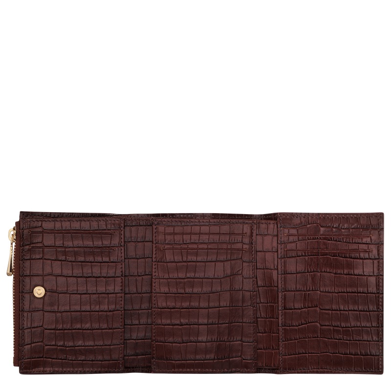 Longchamp Pocket Compact wallet , Mocha - Leather  - View 3 of  3