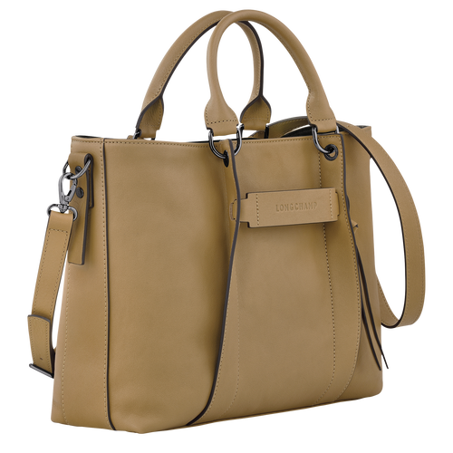 Longchamp 3D L Handbag , Tobacco - Leather - View 3 of 4
