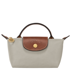 Le Pliage Original Pouch with handle , Pebble - Recycled canvas