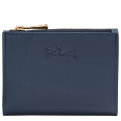 Épure Compact wallet , Navy - Leather