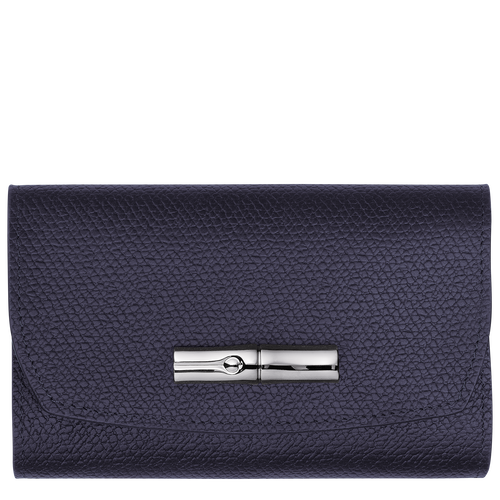 Brieftasche im Kompaktformat Le Roseau , Leder - Heidelbeere - Ansicht 1 von 2