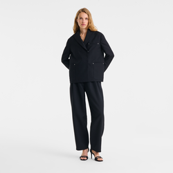Jacket , Black - Crepe