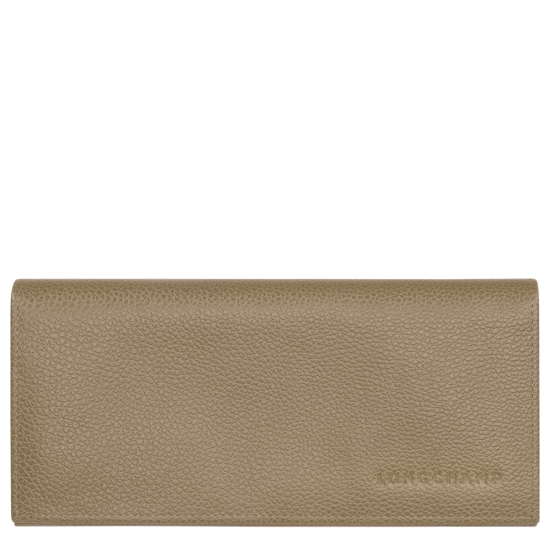 Carteira continental comprida Le Foulonn&eacute; , Pele - Liquen  - Vista 1 de  3