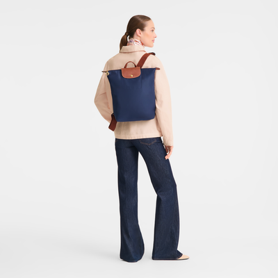 Le Pliage Original M Backpack , Navy - Recycled canvas