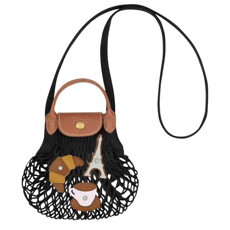 Le Pliage Filet XS Mesh bag , Black - Canvas  - View 5 of  6