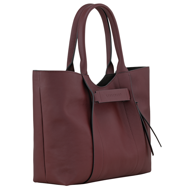 Longchamp 3D Bolso de hombro , Cuero - Burdeos  - Vista 3 de 4