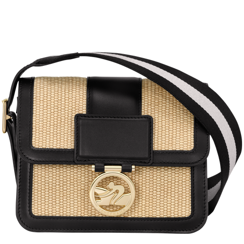 Box-Trot Sac bandoulière S, Paille/Noir