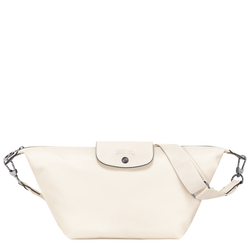 Schultertasche S Le Pliage Xtra , Leder - Ecru