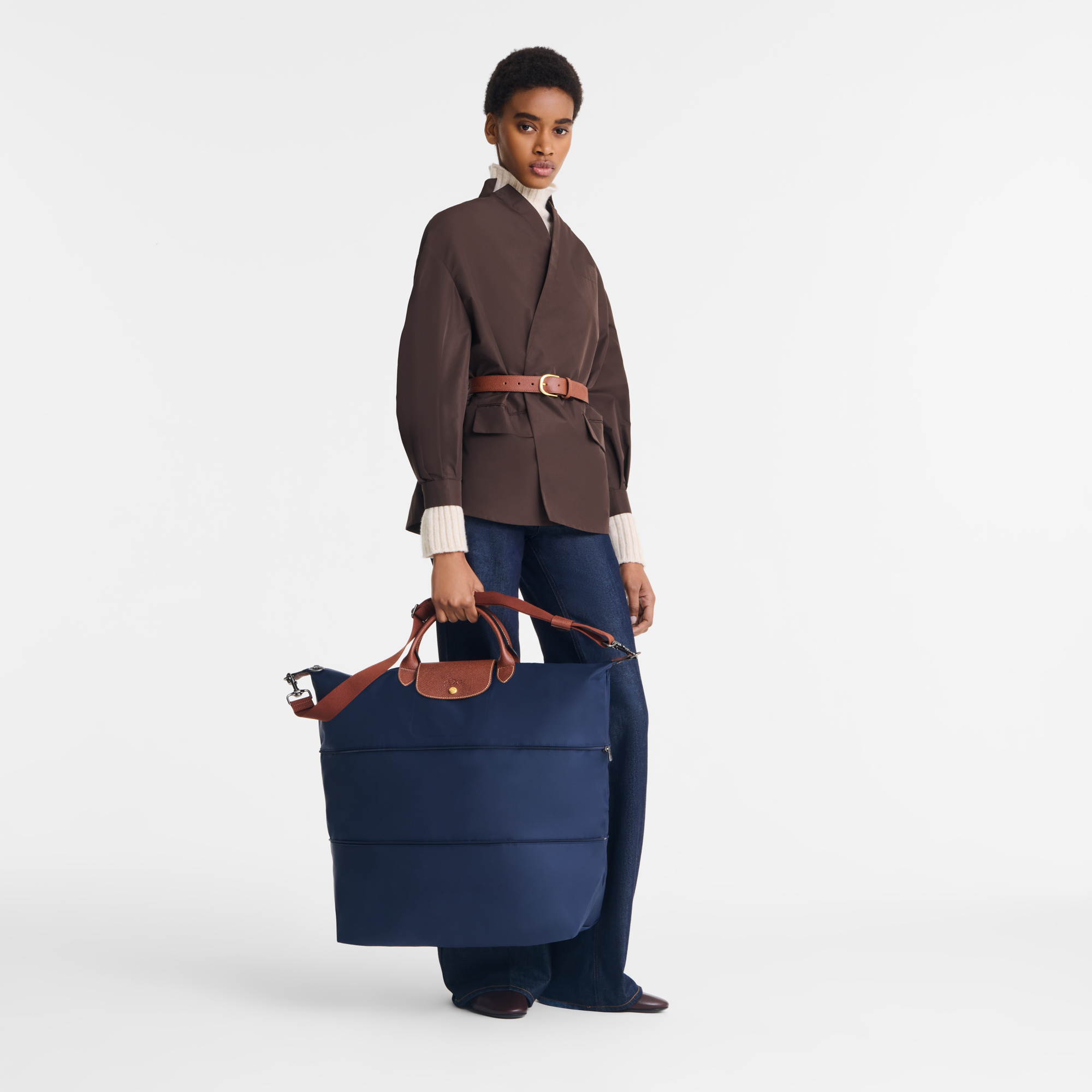 限定*希少 Longchamp*PLIAGE CLUB*手提げ トラベルバッグ L ル プリアージュ® オリジナル トラベルバッグ (伸縮可能
