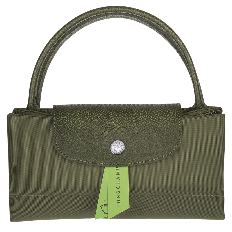 Borsa con manico S Le Pliage Green , Tela riciclata - Verde Foresta  - View 6 of  6