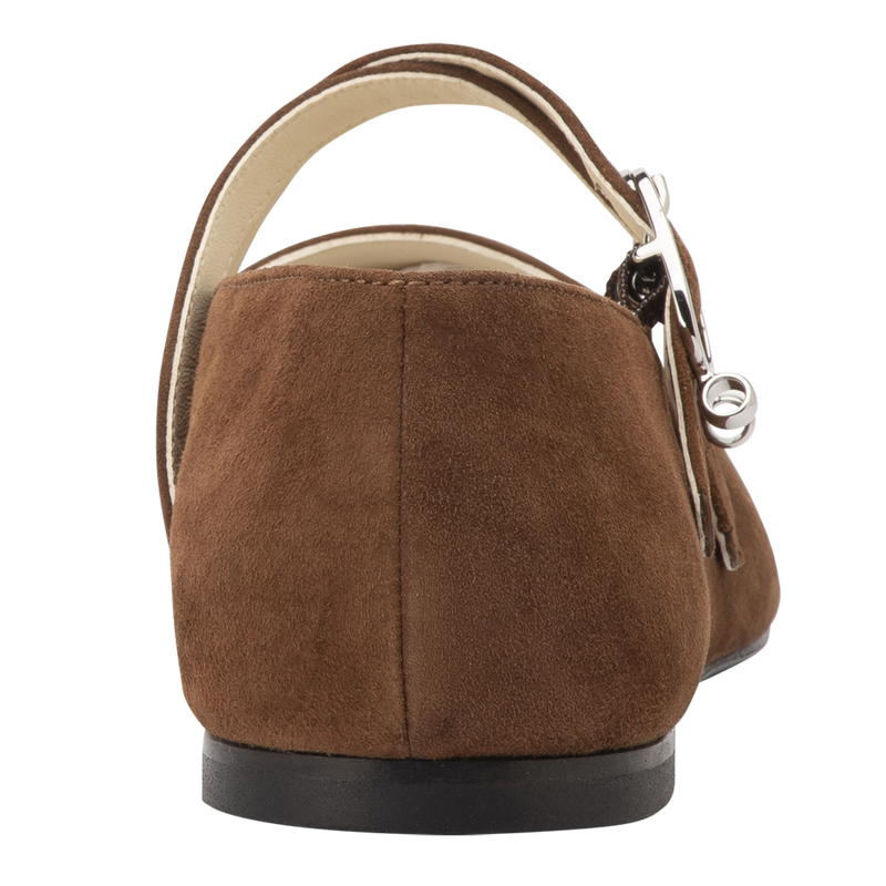 Le Foulonné Ballerinas , Coffee - Leather  - View 4 of  5