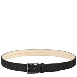 Longchamp 3D Men's belt , Black - Leather