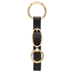 Le Foulonn&eacute; Key ring , Black - Leather
