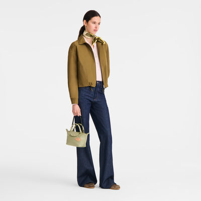 Le Pliage Xtra Bolso con asa superior XS , Cuero - Verde Almendra