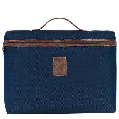 Boxford S Briefcase , Blue - Recycled canvas