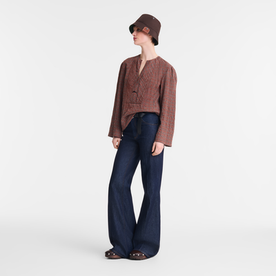 Blouse , Cashew - Jacquard cotton